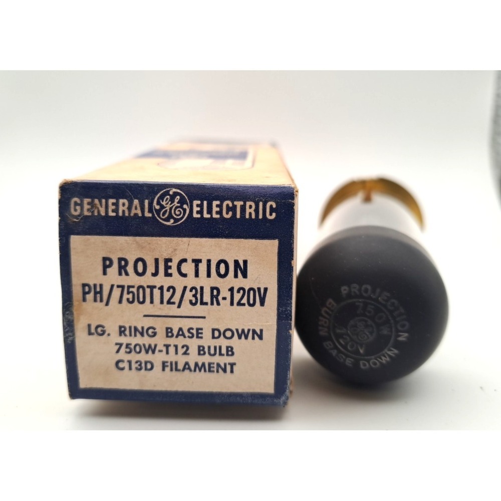 Lot of 3 General Electric 750 Watt Projection Lamps-PH/750T12/3LR-120V NOS